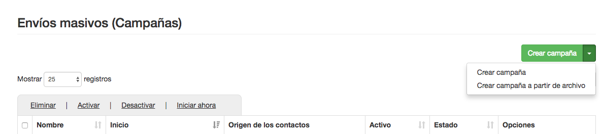 Configurar campaña - Mensagia